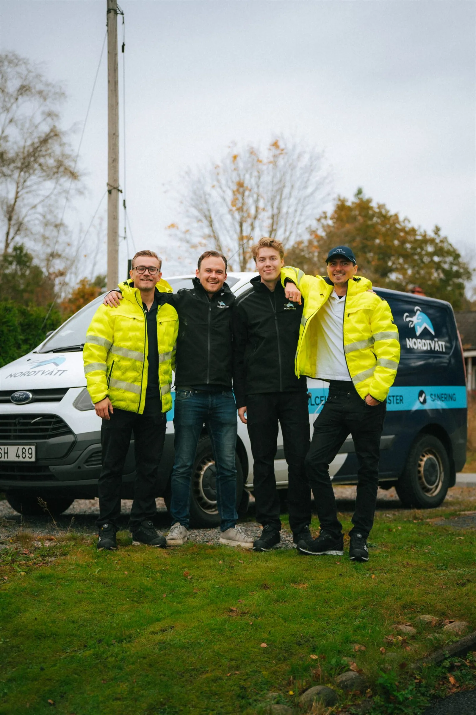 NordTvätt Kalmars team framför servicebilen